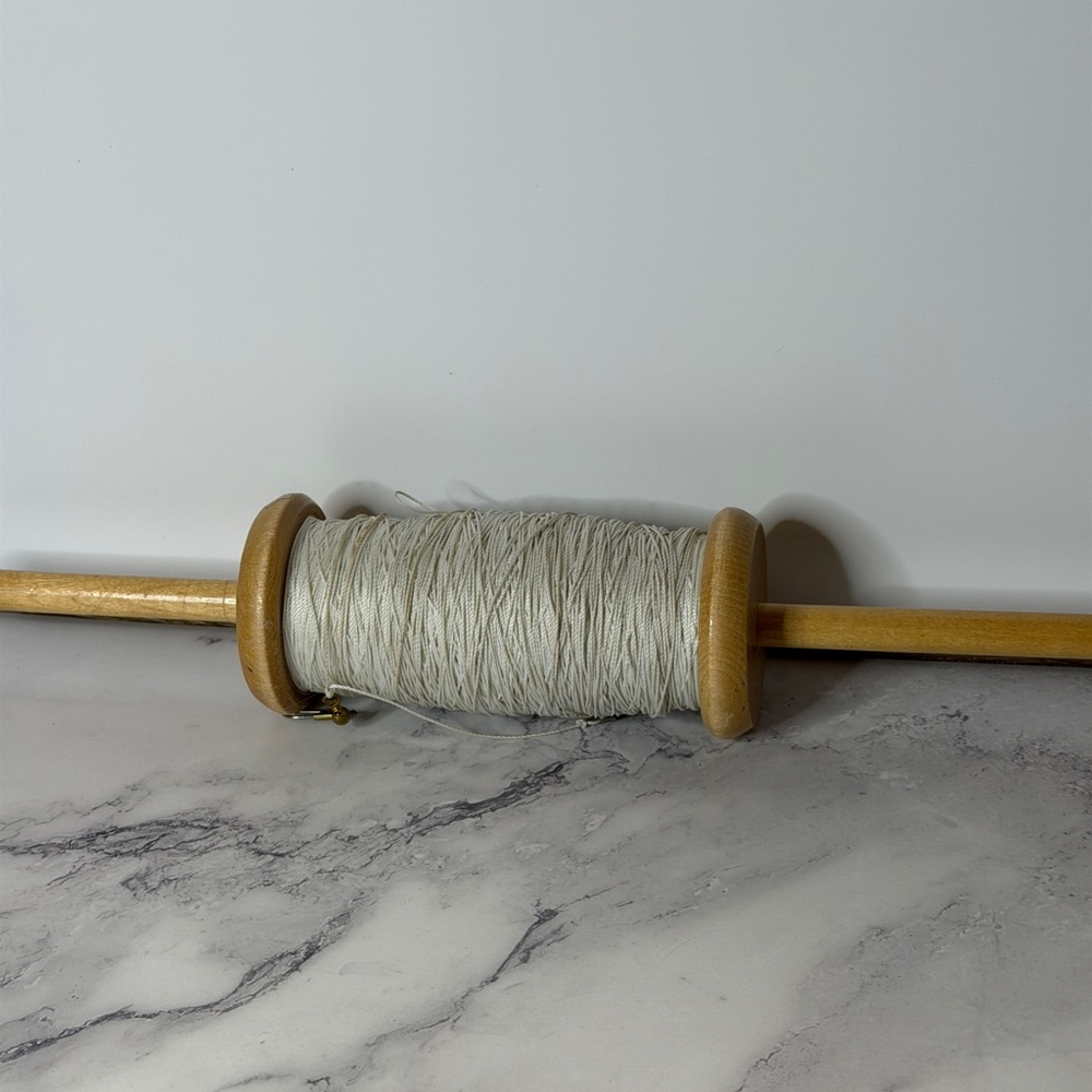 Vintage Wooden Kite String Reel Winder with Line